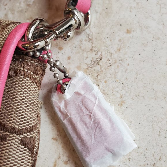 Coach Mini Pink & Tan Purse - Picture 5 of 5